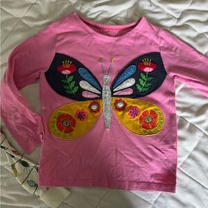 Pink Butterfly Kids Shirt mini Biden size 4-5Y